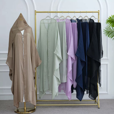 ELEGANTE ABAYA MIT TUCH