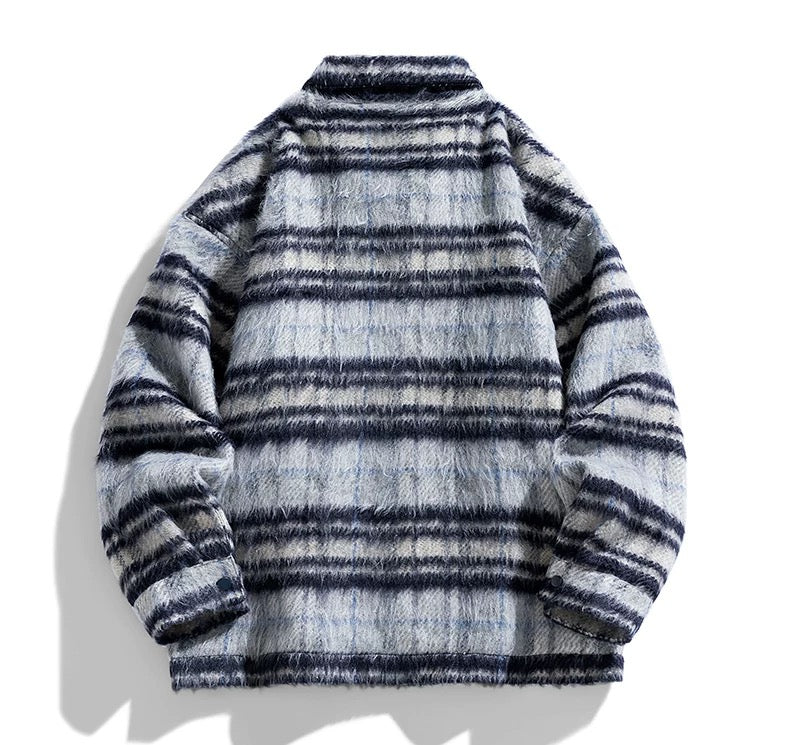 STRIPED SHIRT JACKET