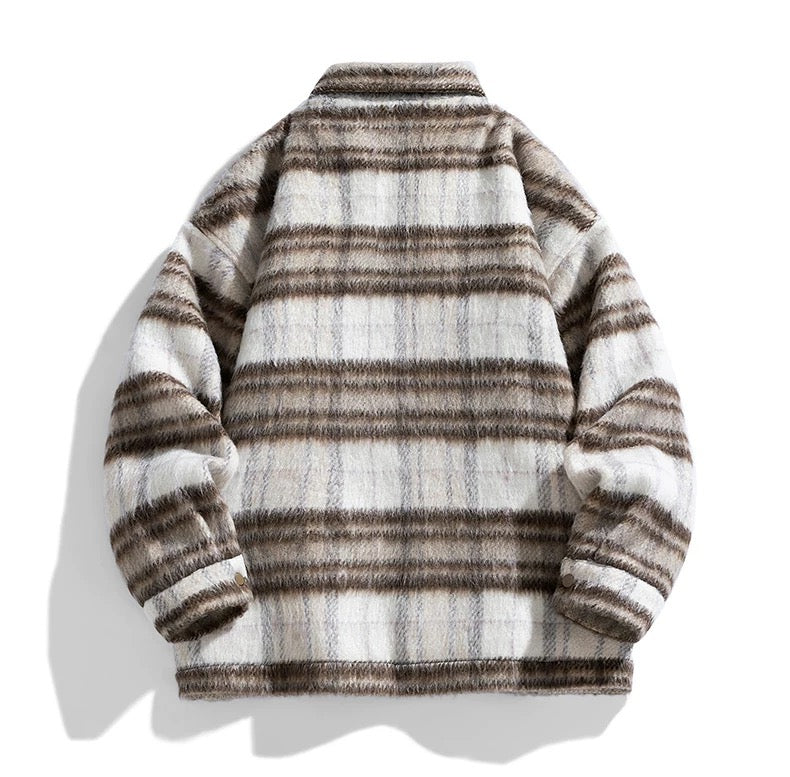 STRIPED SHIRT JACKET