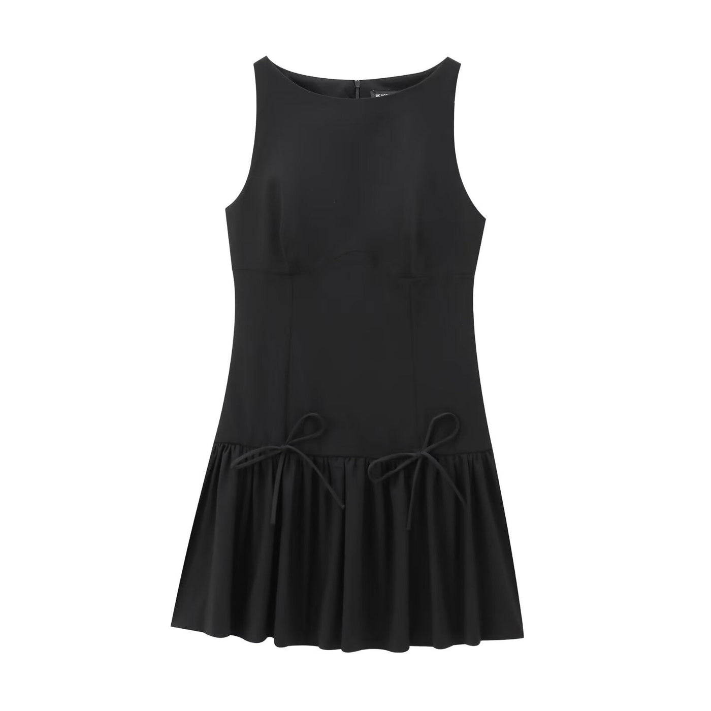 BOW DETAILS MINI DRESS