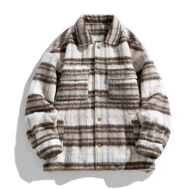 STRIPED SHIRT JACKET