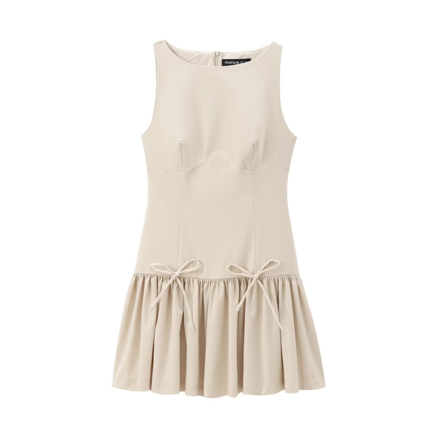BOW DETAILS MINI DRESS