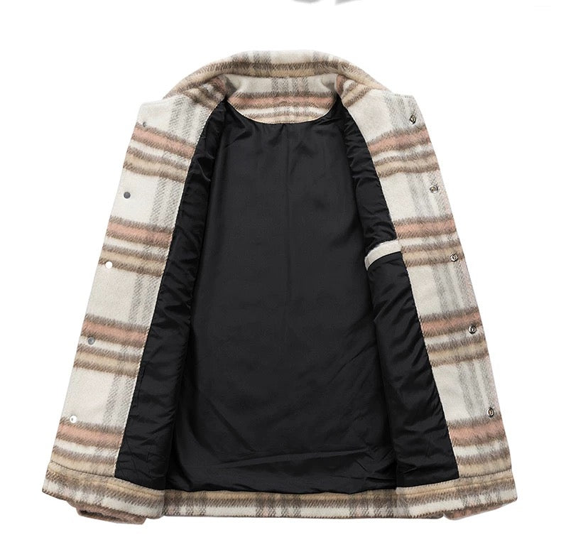 STRIPED SHIRT JACKET