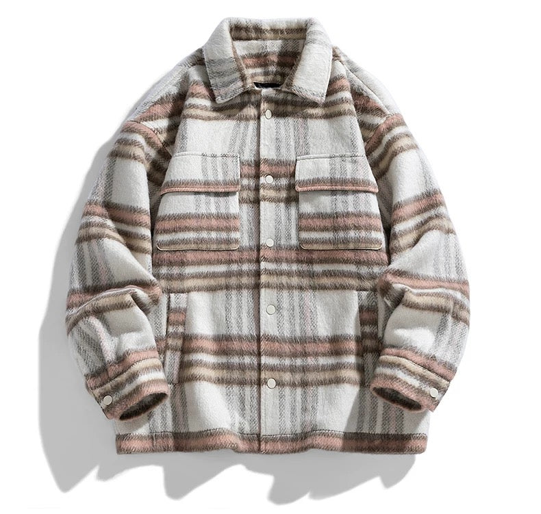 STRIPED SHIRT JACKET
