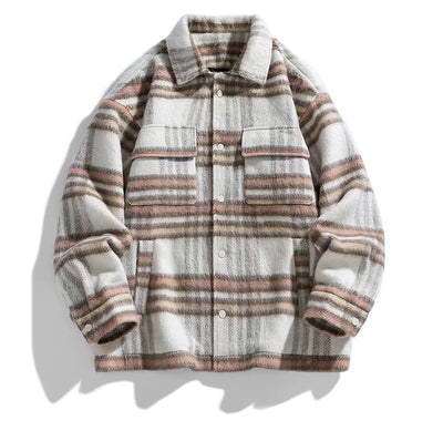 STRIPED SHIRT JACKET