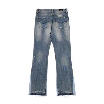 RIPPED FLARED DENIM